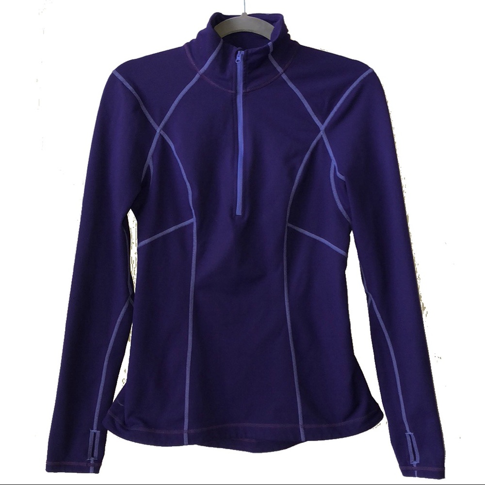 Zella Half Zip Fitted Pullover Purple Size Small